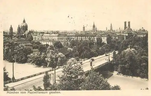 Germany Munchen vom Maxilianeum gesehen