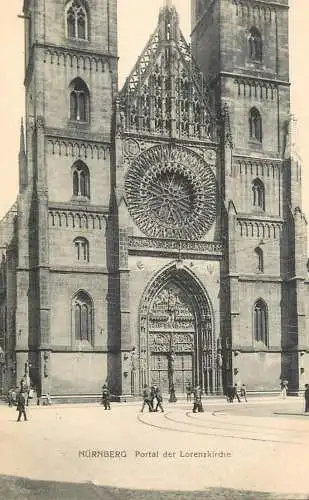 Germany Nurnberg Portal der Lorenzkirche