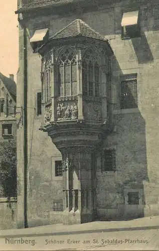 Germany Nurnberg St Sebaldus Pfarrhaus Schoner Erker
