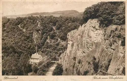 Germany Sauerland Honnetal Uhufelsen