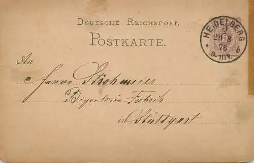 Postkarte Germany Heidelberg '76