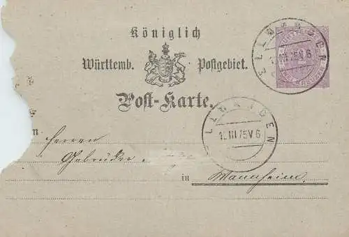 Postkarte Germany Deutsches Reich 2 pf zwei kreuzer