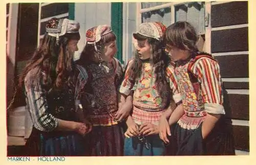 Netherlands Marken Holland girls traditional costumes
