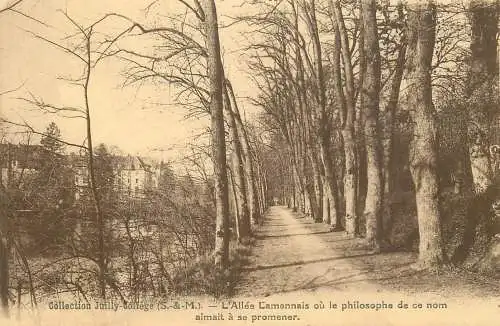 CPA France collection Juilly college l'allee Lamennais