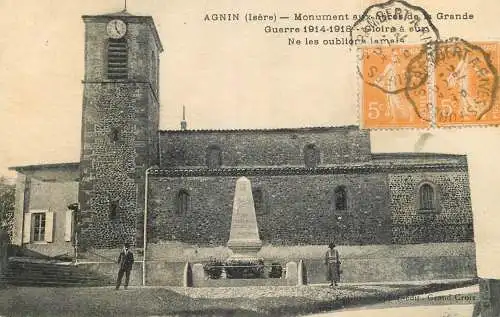 CPA France Agnin monument de guerre 1914-1918