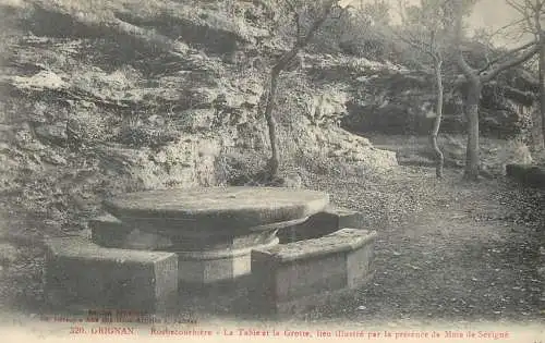 CPA France Grignan chateau Rochecourbiere table de la grotte