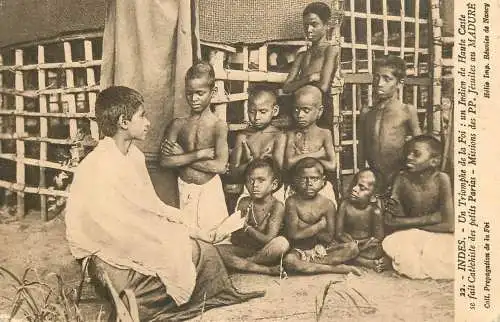 Ethnic postcard Indes native children France
