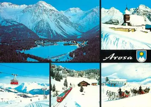 Switzerland Arosa train teleferique sled