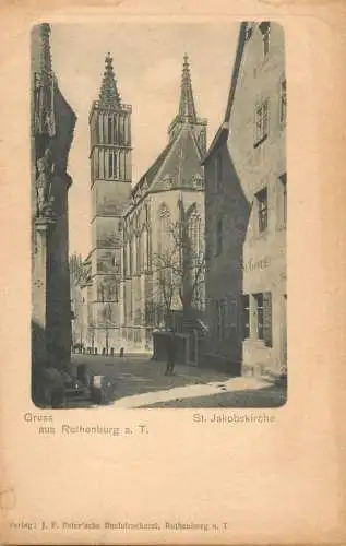 AK Deutschland gruss aus Rothenburg St. Jakobskirche