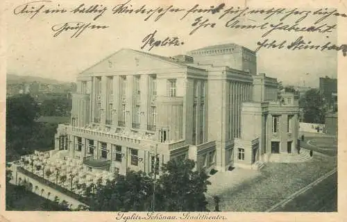 AK Czech Republic teplitz schönau stadtheater
