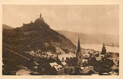 AK Deutschland Braubach mit Marksburg