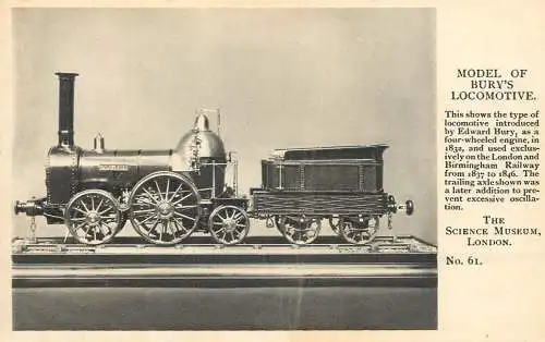 British railway history Bury's locomotive science museum London