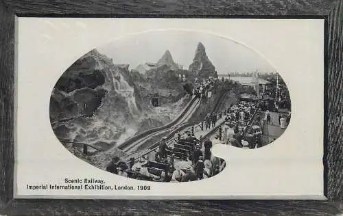 Postcard Exhibitions scenic railway Imperial international exhibition London 1909