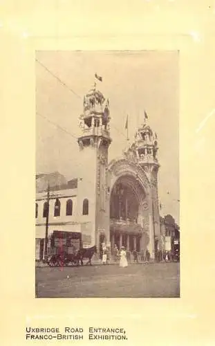 Postcard Franco British Exhibition Uxbridge road entrance