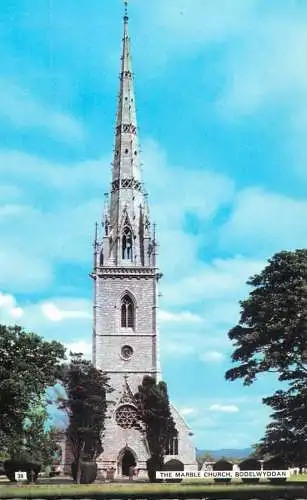 Postcard United Kingdom Wales Bodelwyddan the marble church