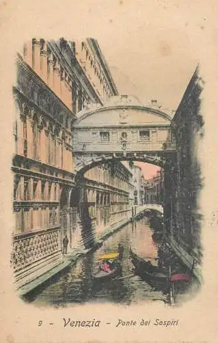 Postcard Italy Venice ponte dei sospiri