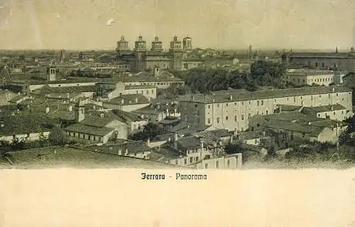 Postcard Italy Ferrara panorama