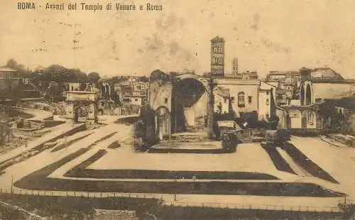 Postcard Italy Rome Avanzi del Tempio di Venere e Roma
