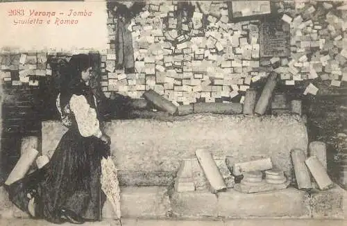 Postcard Italy Verona Tomba Giulietta e Romeo