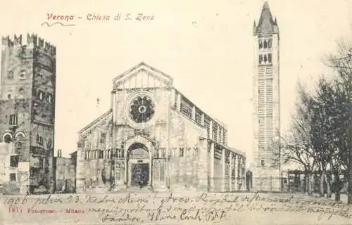 Postcard Italy Verona chiesa di S. Zeno