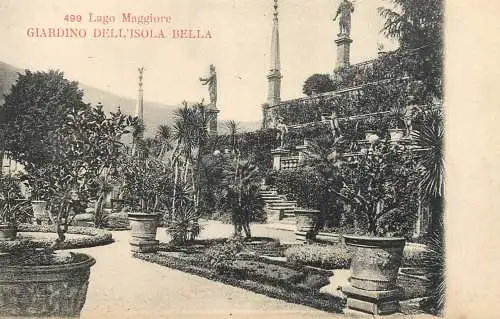 Postcard Italy Lago Maggiore Isola Bella giardino