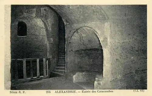 Postcard Africa Egypt Alexandria entree des catacombes
