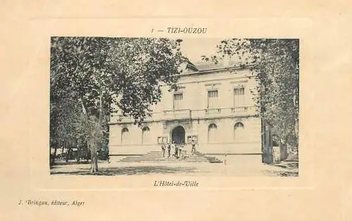 Postcard Africa Algiers Alger Tizi Ouzou l'hotel de ville
