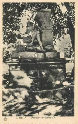 Postcard Africa Algiers Setif fontaine monumentale