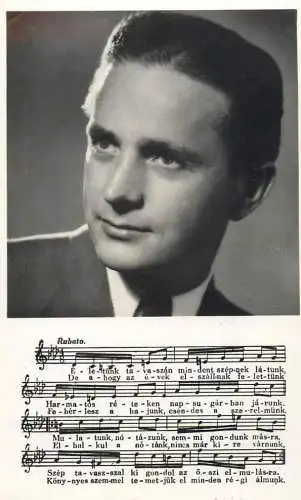 Postcard entertainer Hungary Szilassy Laszlo Eletunk tavaszan