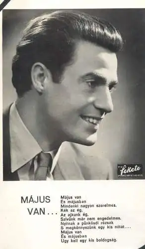Postcard entertainer Hungary Majus Van Sardy Janos Filmdala