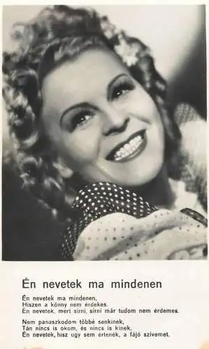 Postcard entertainer Hungary Dayka Margit Bohoc Dala