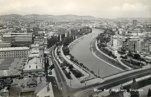 Postcard Austria Wien kal blick vom Ringturm