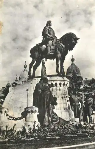 Postcard Romania Cluj statuia lui Matei Corvin 1973