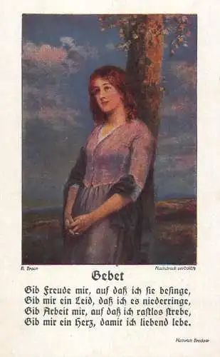 Postcard poem of A. Brach Bebet Heinrich Bredow