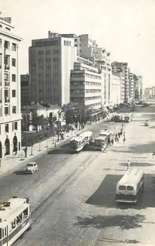 Postcard Romania Bucharest Magheru and tram