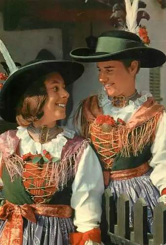 Postcard costumes from Tirol Europe