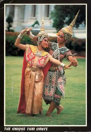 Postcard Thailand unique dance actor and actress