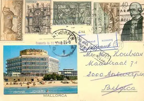 Postcard Spain Mallorca 1974