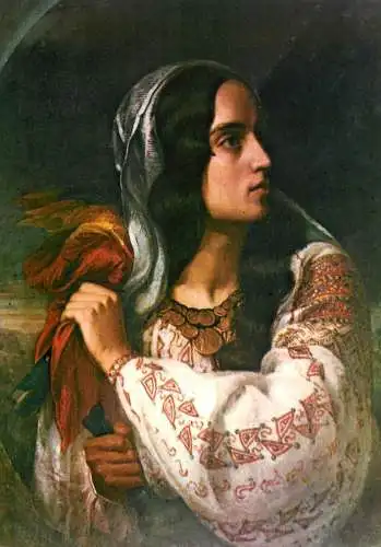 Postcard fine arts painting Romania revolutionara Constantin David Rosenthal