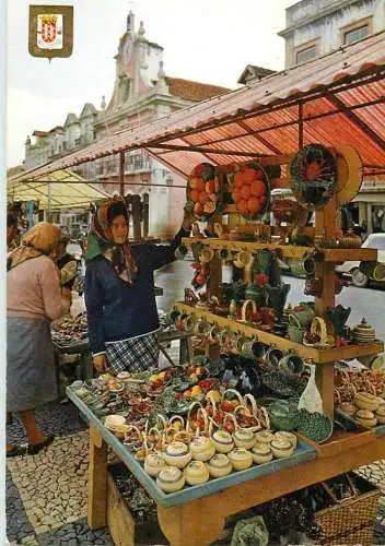 Postcard Portugal Caldas da Rainha republic market
