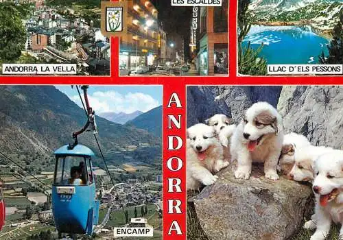 Postcard Andorra la Vella telecabine