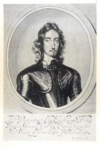 Military postcard Thomas Fairfax 3rd baron Fairfax of Cameron