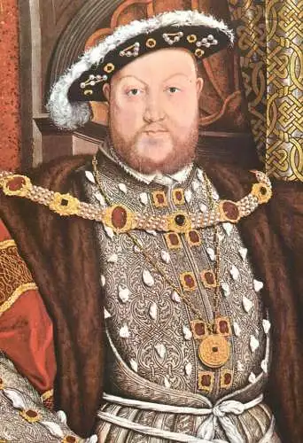 Royal family postcard King Henry VIII school of Hans Holbein