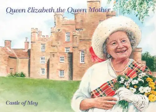 Royal family postcard Queen Elizabeth the Queen Mother castle of Mey
