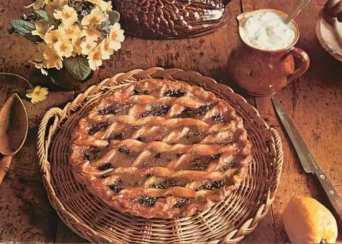 Cooking postcard Treacle Tart recipe of countess of Huntingdon