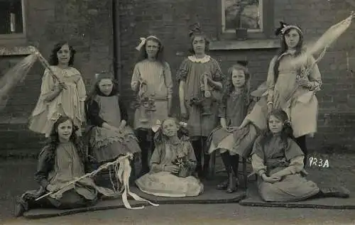 Photo postcard children play