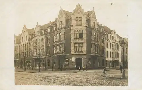 Photo postcard city corner building
