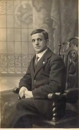 British social history souvenir photo elegant young man