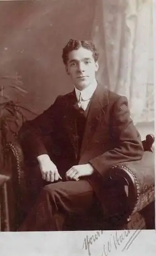 British social history souvenir photo elegant young man