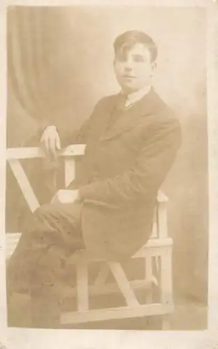 British social history souvenir photo elegant young man